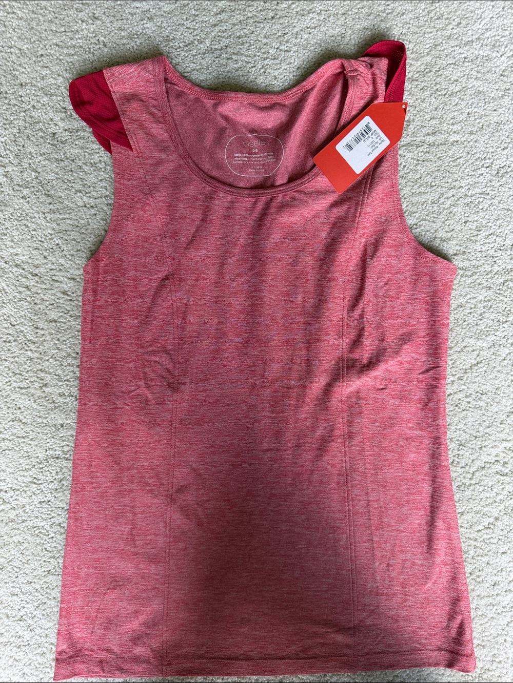 oiselle Red Heather Performance Tank Top